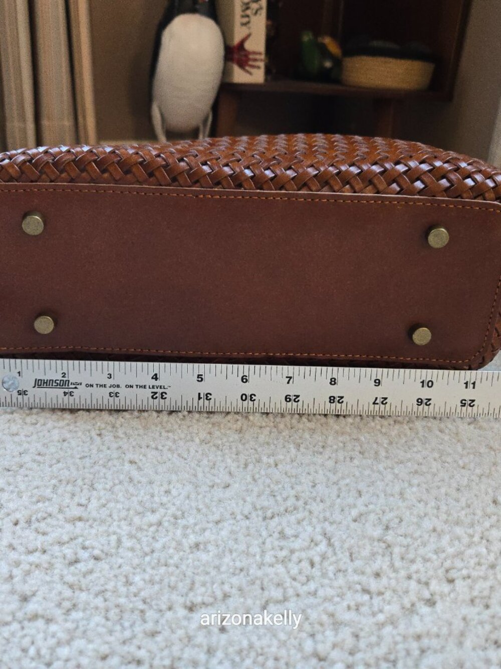 NWOT Braided Leather Bag Purse Handbag - Picture 7 of 12